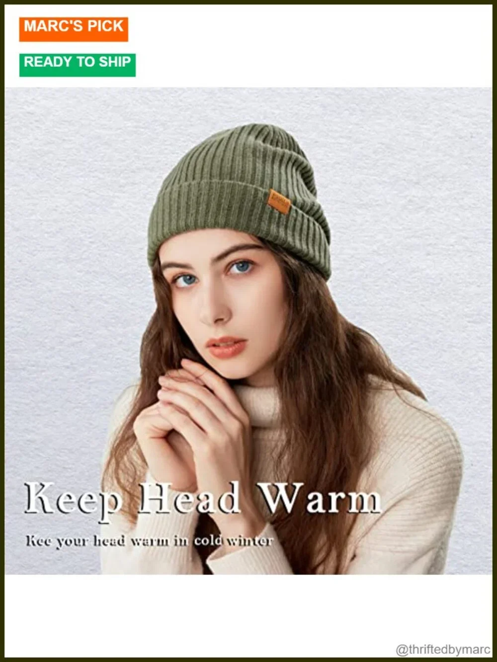 100% Merino Wool Cuff Beanie Hat - Stretchy Knitted Unisex Winter Cap